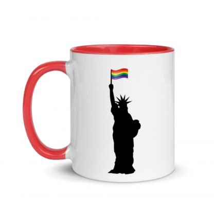 Statue of Liberty PRIDE Flag Mug Cup with Color Accent Options - Image 4