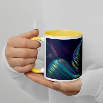 Color Swirls Mug Cup with Color Accents - Various Color Options - Image 4
