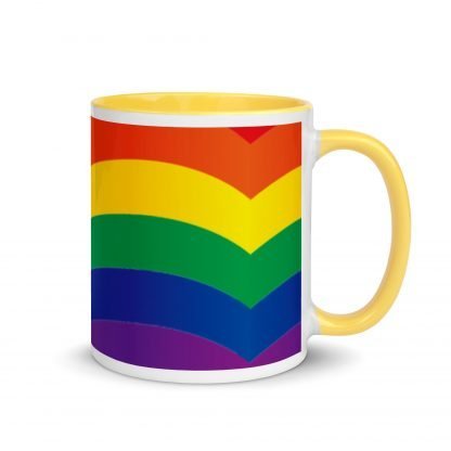 LGBTQ Owned Shop American PRIDE Flag Mug with Color Accent Options - Image 16