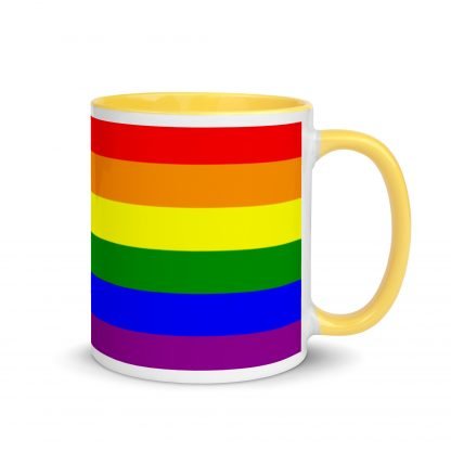 PRIDE Flag Coffee Cup Mug with Color Accent Options - Image 17