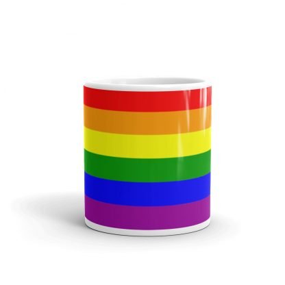 PRIDE FLAG White Glossy Cup Mug 11oz - Image 3