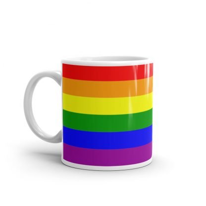 PRIDE FLAG White Glossy Cup Mug 11oz - Image 2