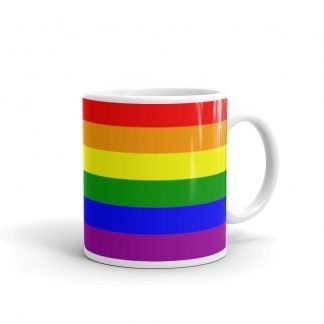 PRIDE FLAG White Glossy Cup Mug 11oz