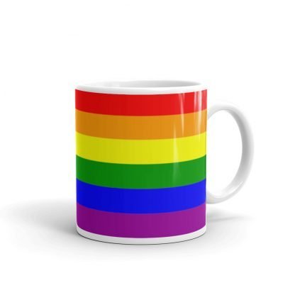 PRIDE FLAG White Glossy Cup Mug 11oz