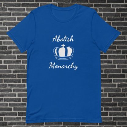 Abolish Monarchy Crown Unisex Tee Shirt - Image 4