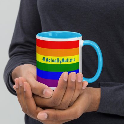 #ActuallyAutistic PRIDE Flag Coffee Cup with Color Options!